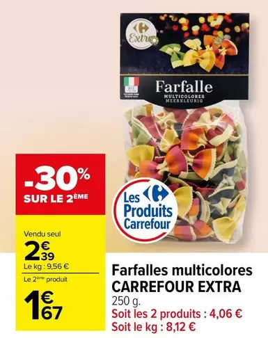 Carrefour - Farfalles Multicolores offre à 2,39€ sur Carrefour Contact