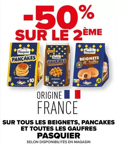 Pasquier - Sur Tous Les Beignets, Pancakes Et Toutes Les Gaufres offre sur Carrefour Contact