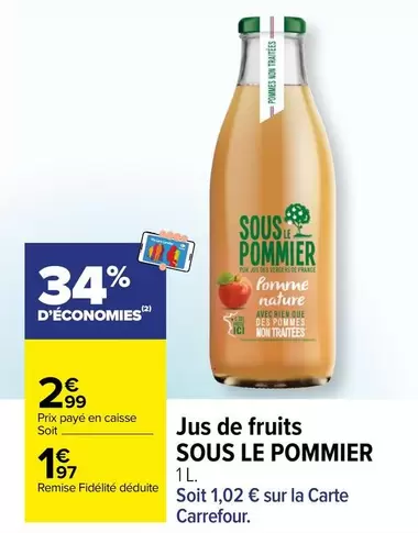 Carrefour - Jus De Fruits offre à 1,97€ sur Carrefour Contact