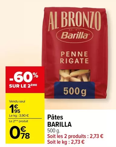 Barilla - Pâtes offre à 1,95€ sur Carrefour Contact