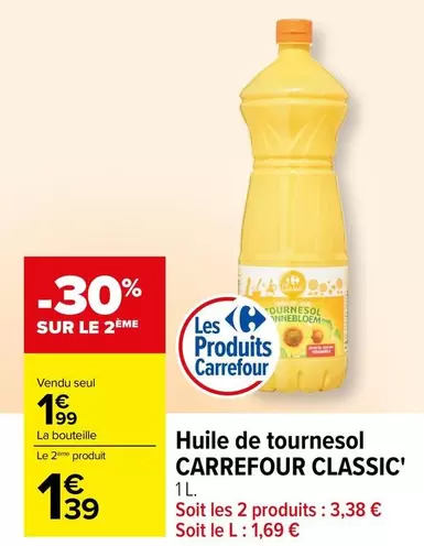 Carrefour - Huile De Tournesol offre à 1,99€ sur Carrefour Contact