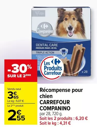 Carrefour - Récompense Pour Chien offre à 3,65€ sur Carrefour Contact