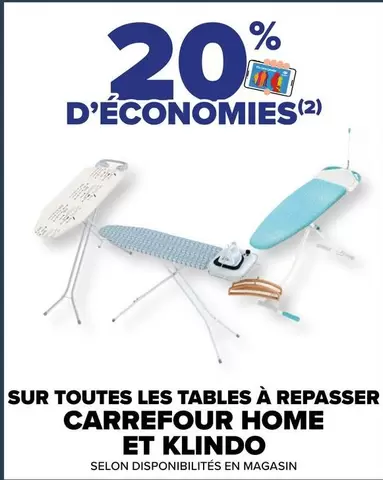 Carrefour - Sur Toutes Les Tables À Repasser Home Et Klindo offre sur Carrefour Contact