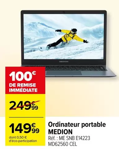 Medion - Ordinateur Portable offre à 149,99€ sur Carrefour Contact