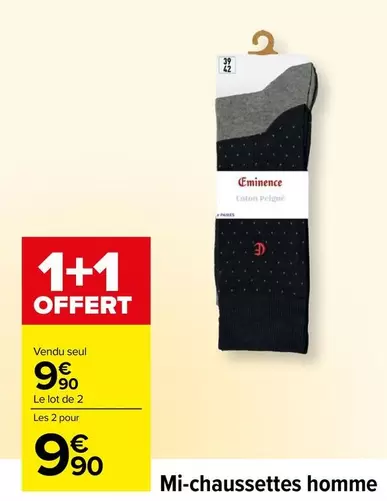 Eminence - Mi-Chaussettes Homme offre à 9,9€ sur Carrefour Contact