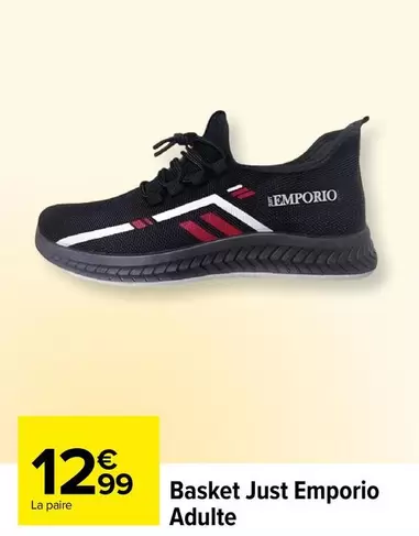 Just Emporio - Basket Juet Emporio Adulte offre à 12,99€ sur Carrefour Contact