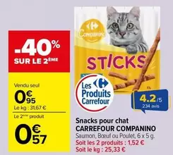 Carrefour - Snacks Pour Chat Companino