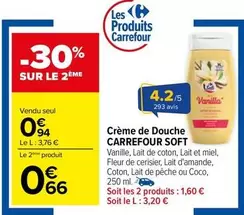 Carrefour - Crème De Douche Soft