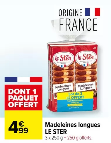 Le Ster - Madeleines Longues offre à 4,99€ sur Carrefour City