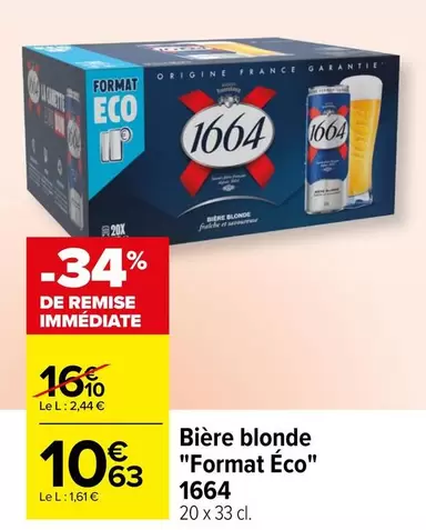 1664 - Bière Blonde "Format Eco"