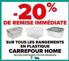 Carrefour - Promotions sur les Rangements en Plastique pour la Maison