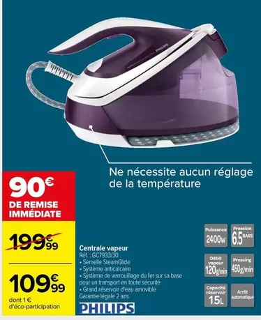 philips - centrale vapeur