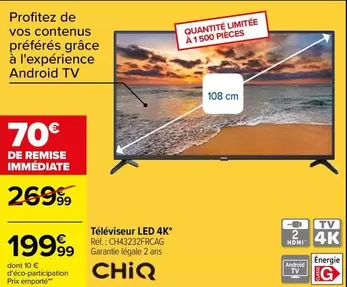 Chiq - Téléviseur Led 4k