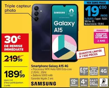 samsung - smartphone galaxy a15 4g