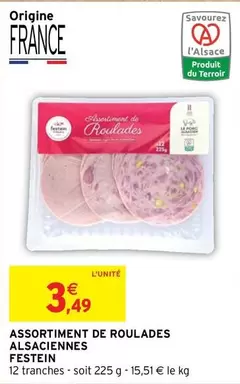 Festein - Assortiment De Roulades Alsaciennes offre à 3,49€ sur Intermarché Contact