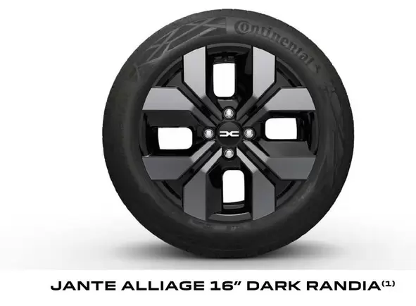 Jante Alliage 16" Dark offre sur Dacia