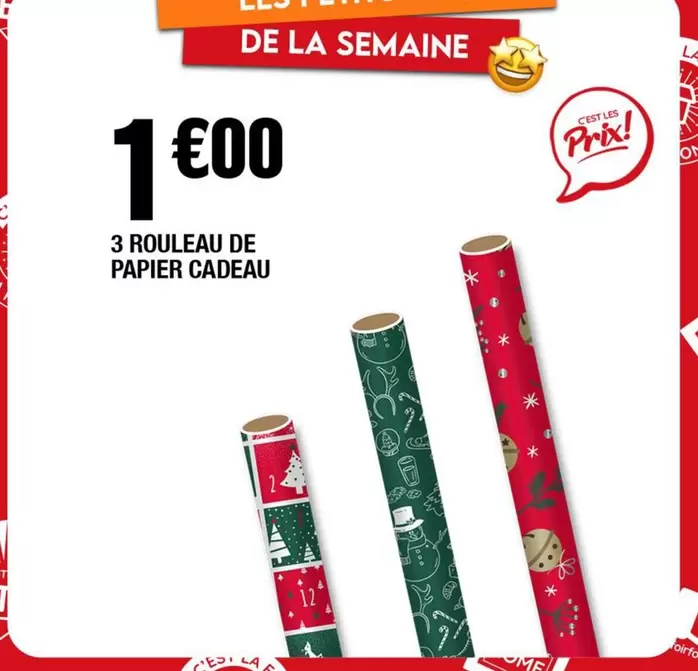 3 Rouleau De Papier Cadeau