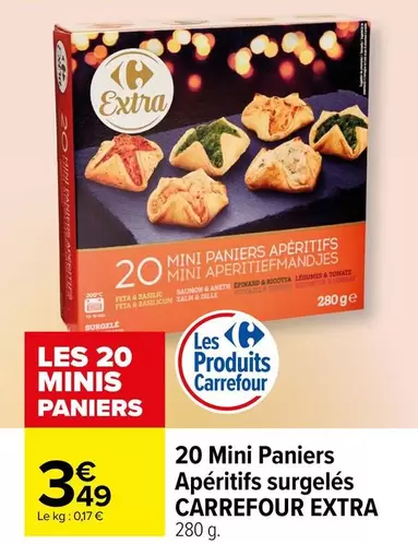 Carrefour - 20 Mini Paniers Apéritifs Surgelés