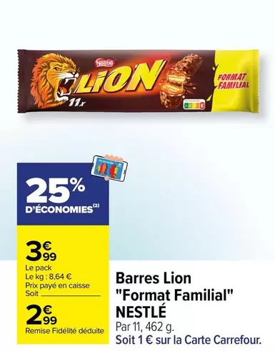 Nestlé - Barres Lion "Format Familial"