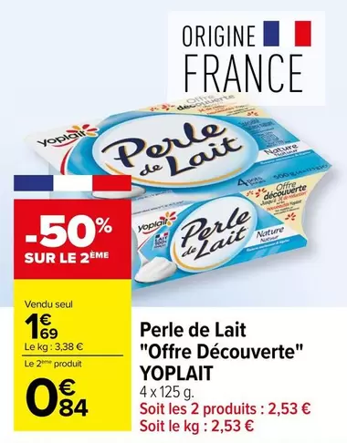 Yoplait - Perle De Lait "offre Découverte"