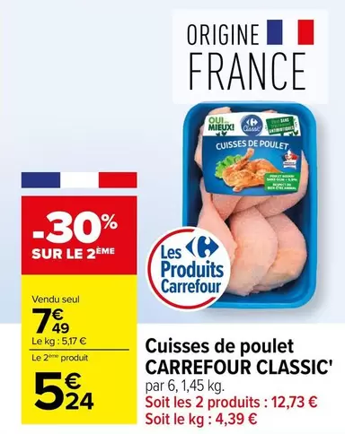 carrefour - cuisses de poulet classic'