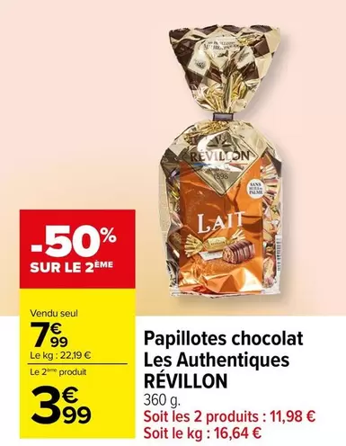 Révillon - Papillotes Chocolat Les Authentiques