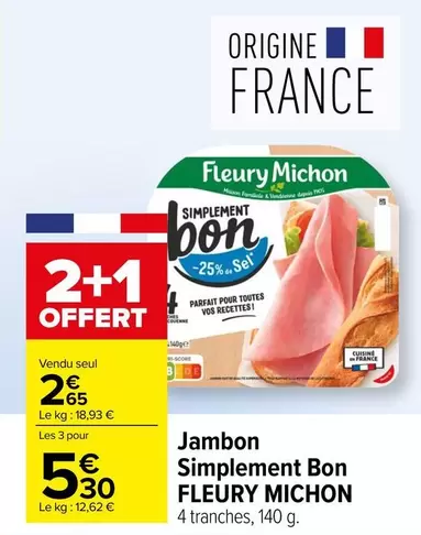 Fleury Michon - Jambon Simplement Bon