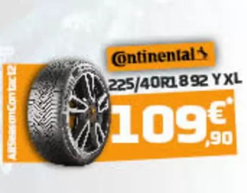 Continental - 225/40r18 92 Y Xl offre à 109,9€ sur SiliGom