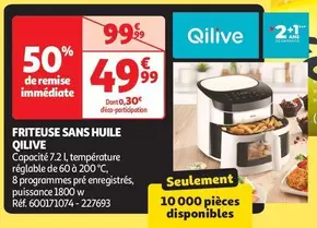 Qilive - Friteuse Sans Huile offre à 49,99€ sur Auchan Hypermarché