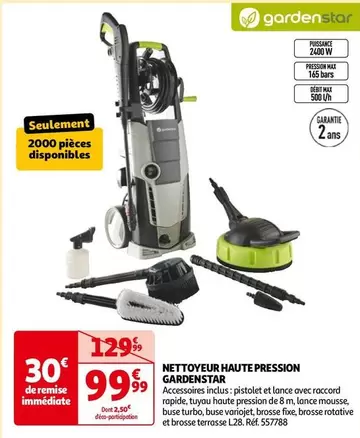 Gardenstar - Nettoyeur Haute Pression offre à 99,99€ sur Auchan Hypermarché