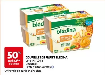 Blédina - Coupelles De Fruits offre sur Auchan Supermarché