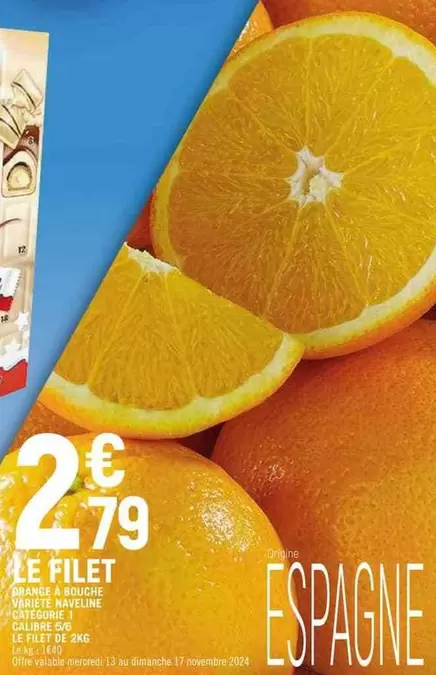 Orange - Espagne offre à 2,79€ sur Spar