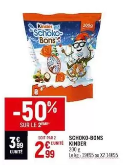 Kinder - Schoko-bons offre à 3,99€ sur Spar