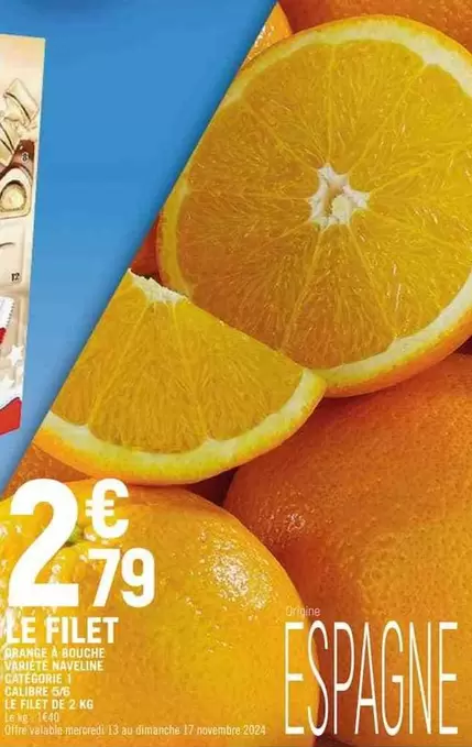 Espagne offre à 2,79€ sur Spar