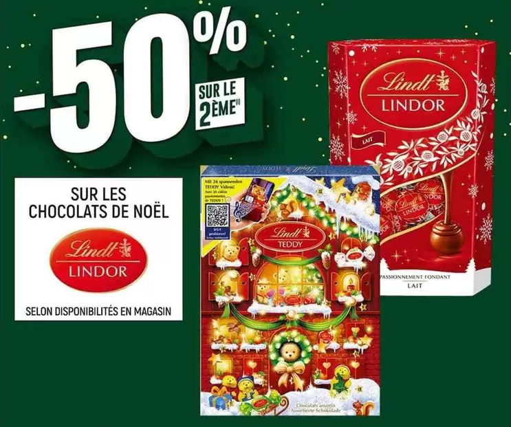 Lindt - Chocolats De Noël offre sur Spar