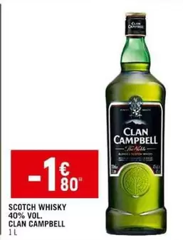 Clan campbell - Scotch Whisky 40% Vol. offre sur Spar