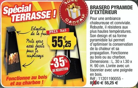 Brasero Pyramide D'extérieur offre à 55,25€ sur Outiror