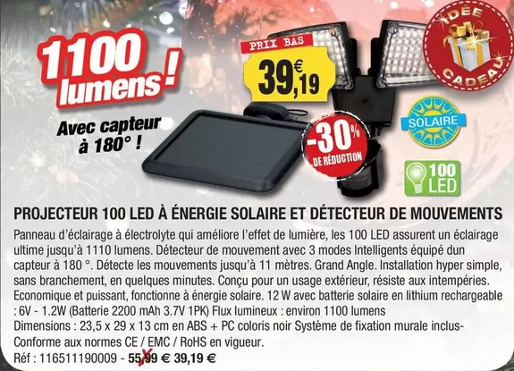 Lumens - Avec Capteur offre à 39,19€ sur Outiror