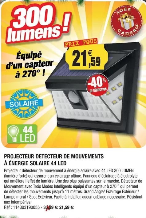 Lumens - Équipé D'un Capteur À 270 offre à 21,59€ sur Outiror