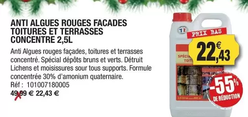 TOUS - Anti Algues Rouges Facades Toitures Et Terrasses Concentre offre à 22,43€ sur Outiror