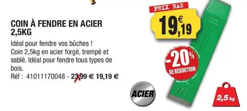 TOUS - Coin À Fendre En Acier offre à 19,19€ sur Outiror