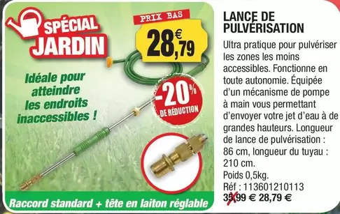 Lance De Pulvérisation offre à 28,79€ sur Outiror