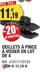 Quillets À Pince À Visser En Lot De 4 offre à 11,19€ sur Outiror