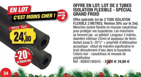 Offre En Lot: Lot De 2 Tubes Isolation Flexible-Special Grand Froid offre à 24,8€ sur Outiror