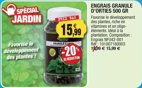 Engrais Granule D'Orties offre à 15,99€ sur Outiror