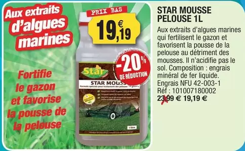 Star - Mousse Pelouse offre à 19,19€ sur Outiror