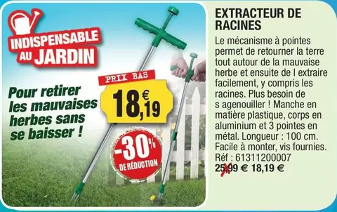 Extracteur De Racines offre à 18,19€ sur Outiror