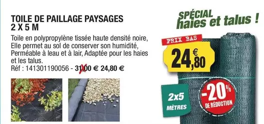 Toile De Paillage Paysages offre à 24,8€ sur Outiror