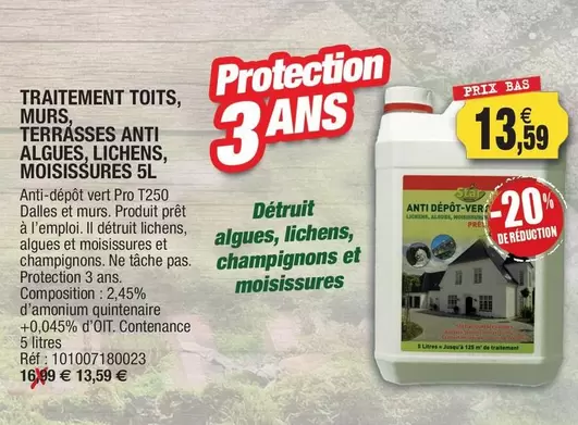 Détruit Algues, Lichens, Champignons Et Moisissures offre à 13,59€ sur Outiror