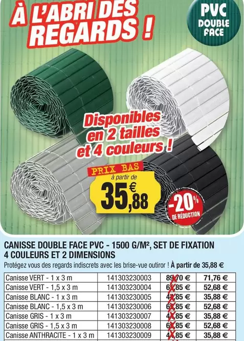 3M - Canisse Double Face Pvc offre à 35,88€ sur Outiror